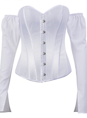 19406秋季东南亚来赞达性感修身漏肩束腰绑带露背长袖女装上衣