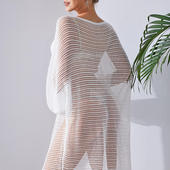 宽松镂空大裙摆海滩长裙防晒衣 针织女装 2023沙滩罩衫 欧美春夏新款