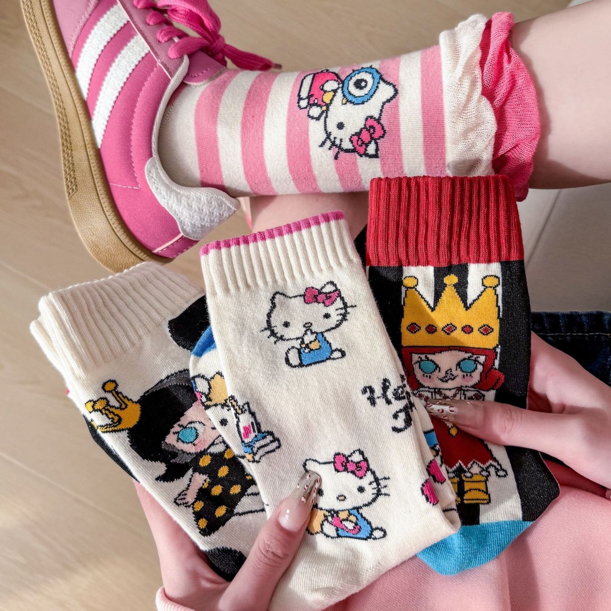 卡通hellokitty春夏季ins女襪