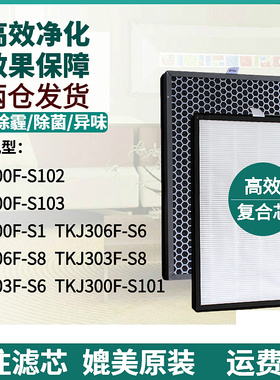 适配Tcl净化器TKJ300F/303F/306F-S1/S6/S8/S101/S102/S103过滤网