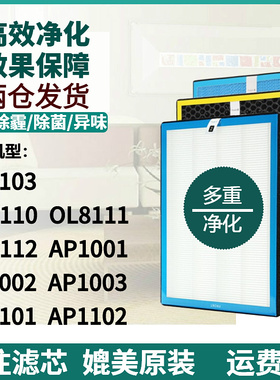 适配欧能/古奥空气净化器OL8110/OL8111/OL8112滤网AP1103过滤芯