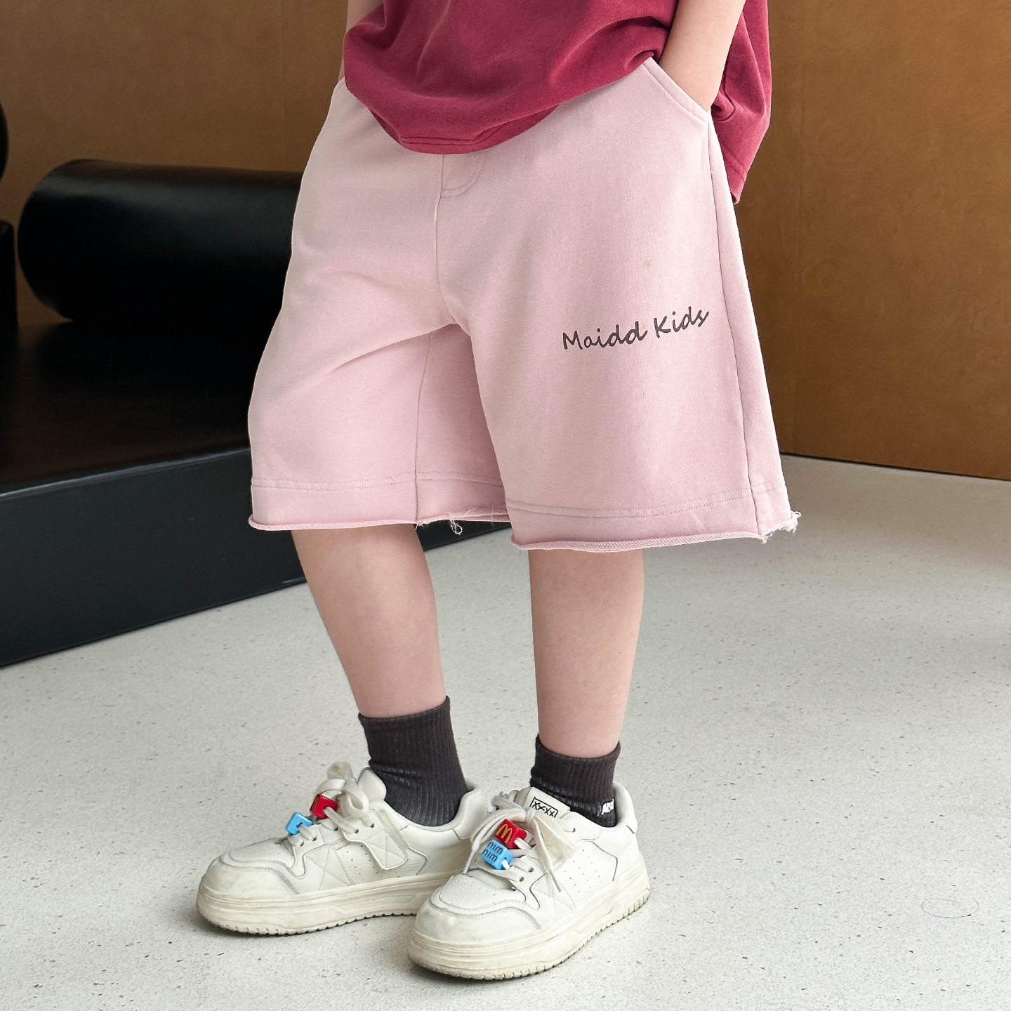 2026新款男童短裤夏季薄款 中大童儿童运动五分裤休闲卡通小熊