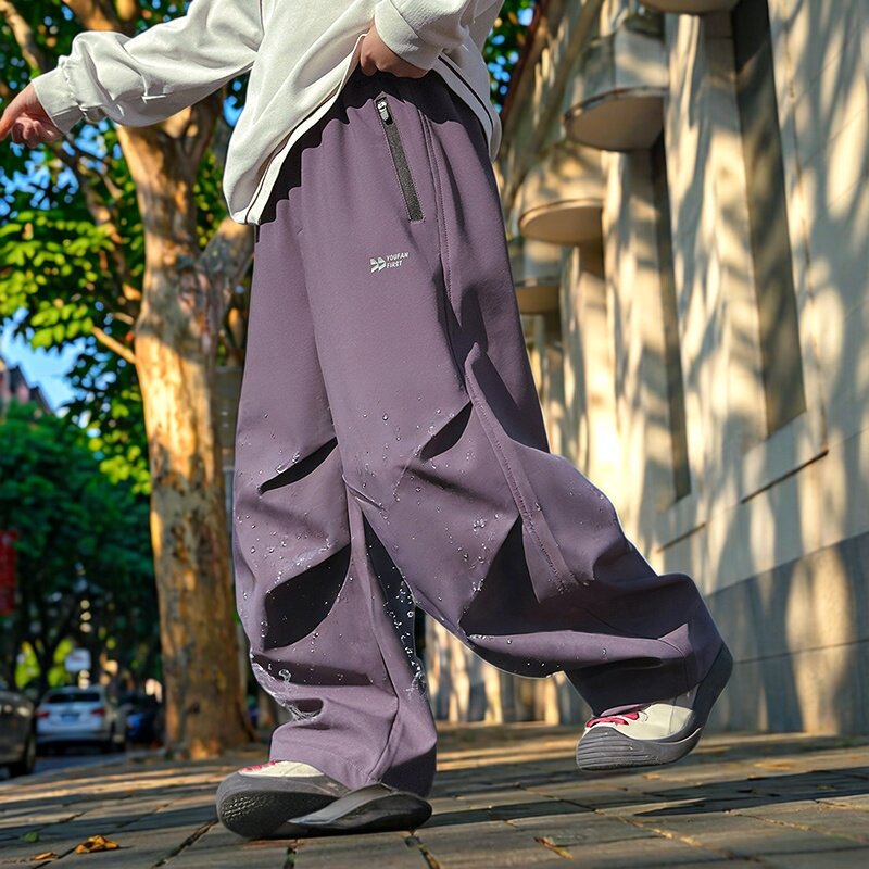 童装男童软壳冲锋裤2026春季新款儿童防水裤子大童春装休闲长裤潮