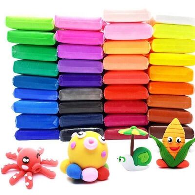 24pcs light clay polym plasticine clay air dry playdough