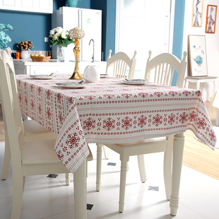 Red Snow Christmas Table Cloth Tea Table Cloth Table Cloth