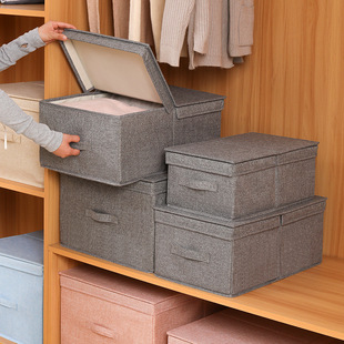 Fabric Cotton wardrobe box storage linen drawer
