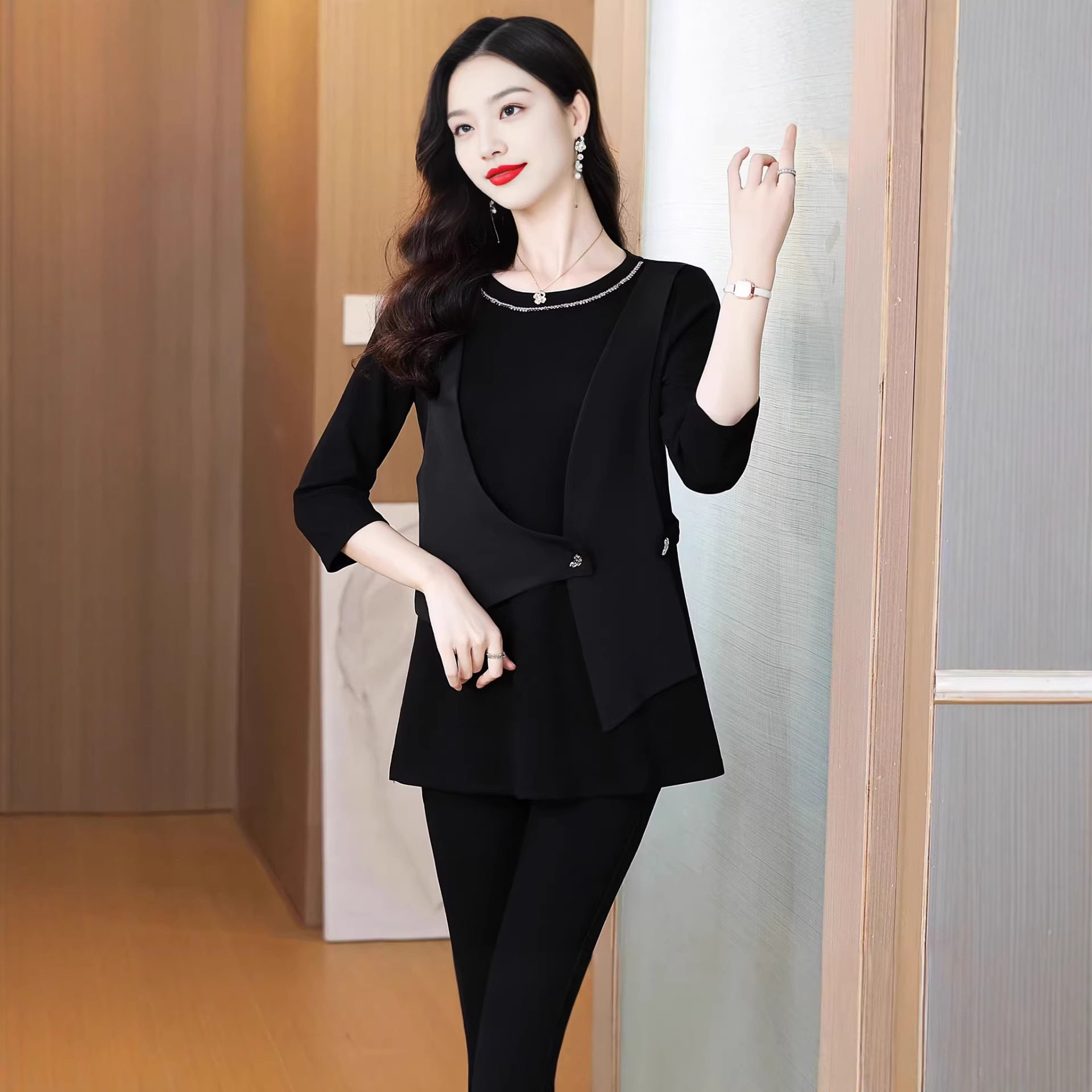 2026春夏季新款女装韩版时尚短袖上衣衬衫百搭新品收腰显瘦遮肉款