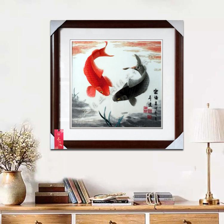 单面绣湘绣沁天绣纯手工卧室挂画