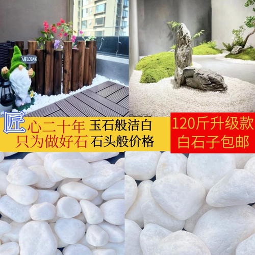 白石子造景白石子白色鹅卵石