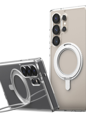 韩国araree适用三星s25ultra手机壳磁吸全包防摔套可挂绳简约商务magsafe磁吸无线充电保护套一体支架便携