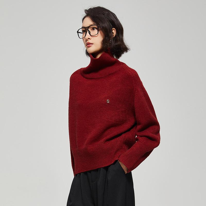 2024秋冬新款高领针织上衣