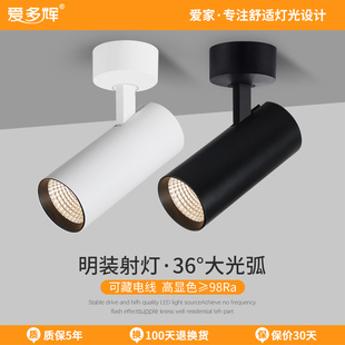 爱多辉深防眩明装 5328 射灯COB客厅无吊顶无主灯设计led射灯吸顶式