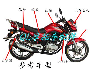望龙150摩托车配件WL125锋度油箱护板侧边盖大灯导流头罩仪表外壳