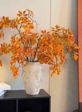 陶瓷花瓶高端发财果客厅家居摆件