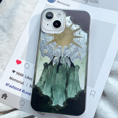 趣味iPhone11pro手机壳适用XSMAX苹果6/8透明7plus/XR可爱12/13/14/15/16/mini套 羽纱大孔少女