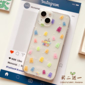 8透明7plus mini套 XR可爱12 趣味iPhone11pro手机壳适用XSMAX苹果6 小熊软套系列