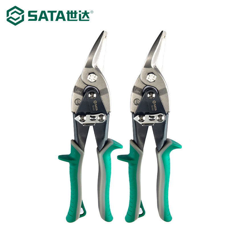 SHIDA 하드웨어 도구 왼쪽 머리 항공 전단 수동 전단 기계 주석 가위 산업용 전단 가위 93101