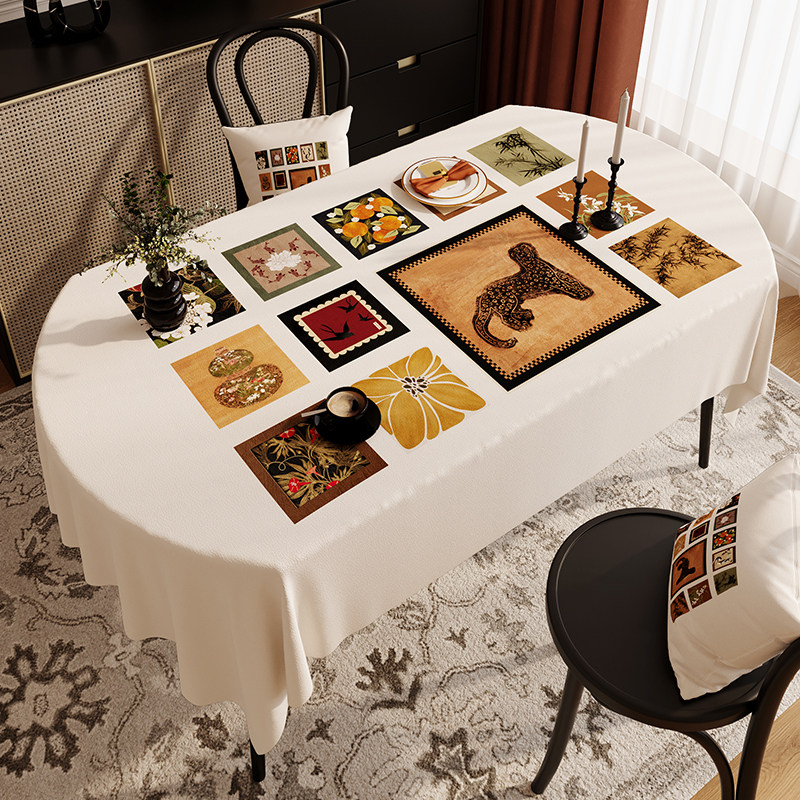 2026新款桌布免洗防水防油防烫餐桌布轻奢高级感茶几长方形椭圆垫,居家布艺,桌布,淘宝优惠券,粉丝福利购,淘宝优惠卷