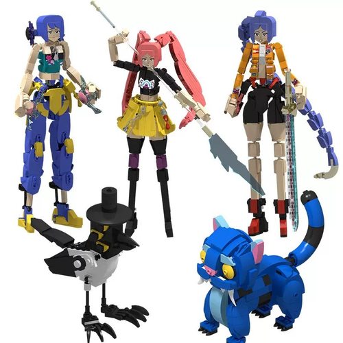 新品猎魔女团 KPop Demon Hunters 积木鲁米模型玩具手办盲盒