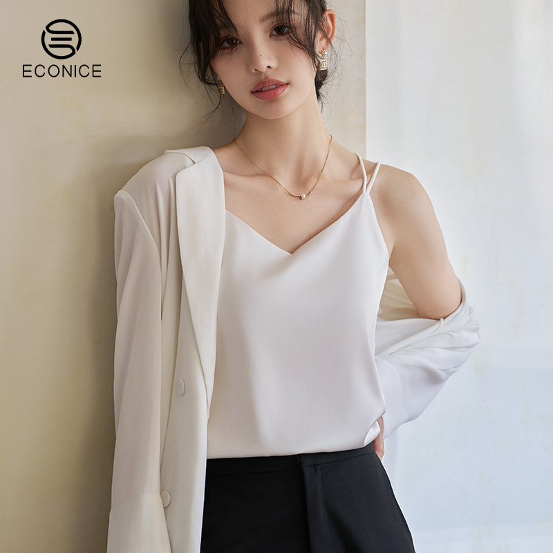 高级感仿真丝西装内搭小吊带