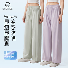 冰丝速干防晒裤女夏季户外薄款阔腿裤2025新款凉感运动裤休闲裤子