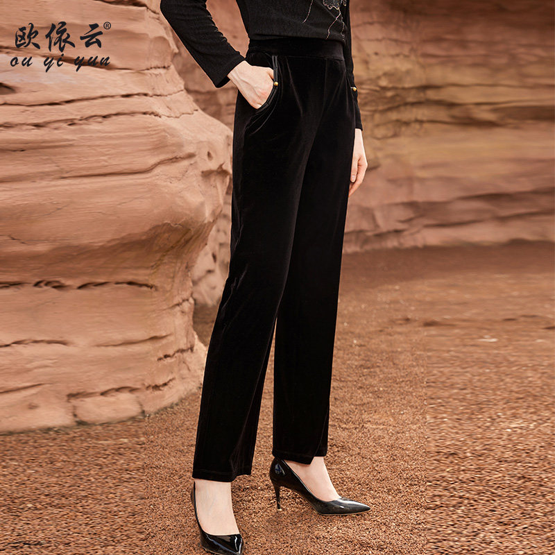 显高显瘦长裤女简约气质洋气弹力图片