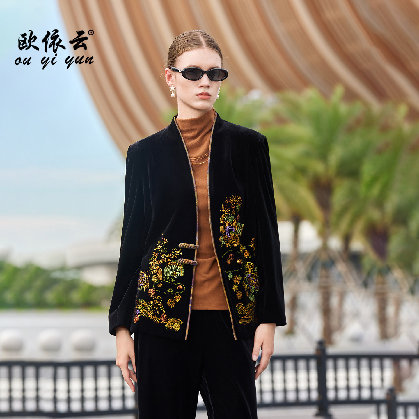 轻奢优雅高级感外套气质妈妈秋装图片