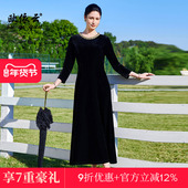 显瘦修身 欧依云中年妈妈洋气连衣裙春装 2026新款 裙气质优雅长裙子