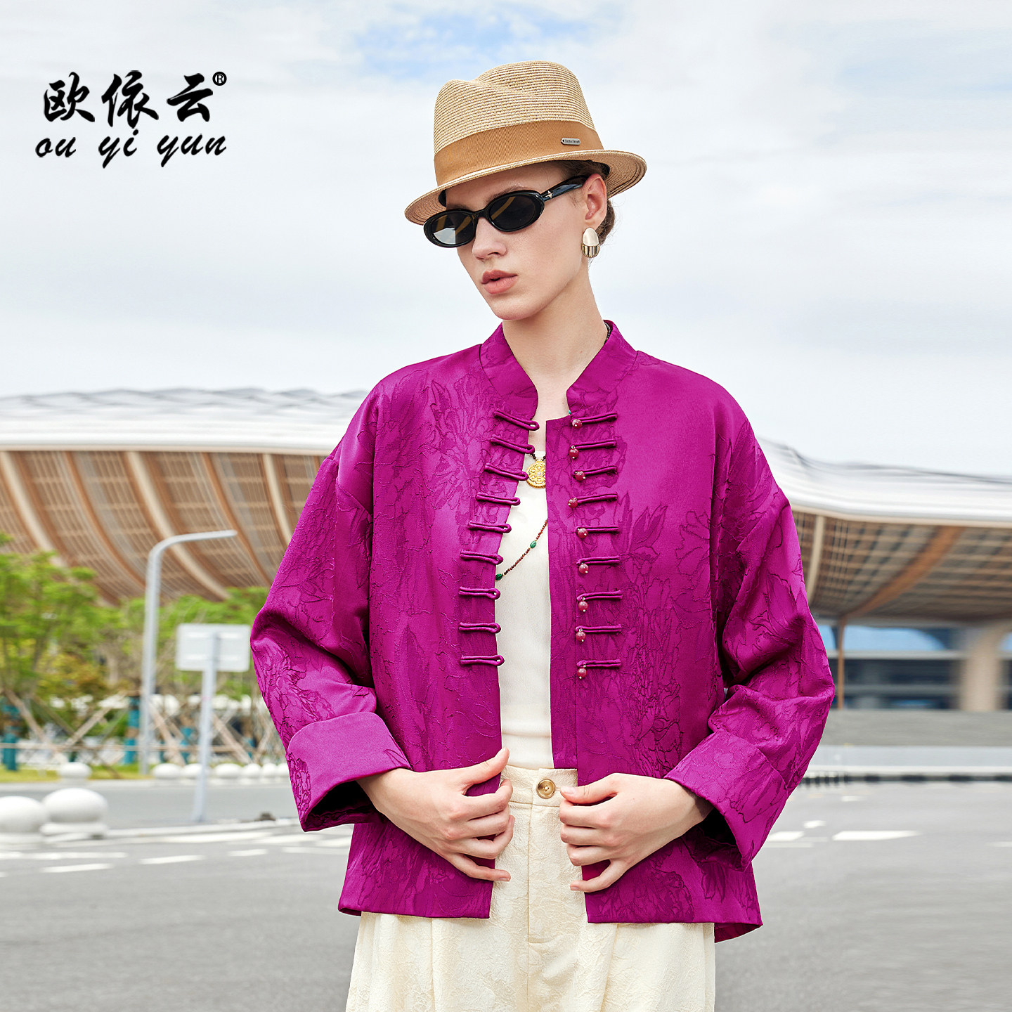 新中式宽松气质外套上衣妈妈秋装图片