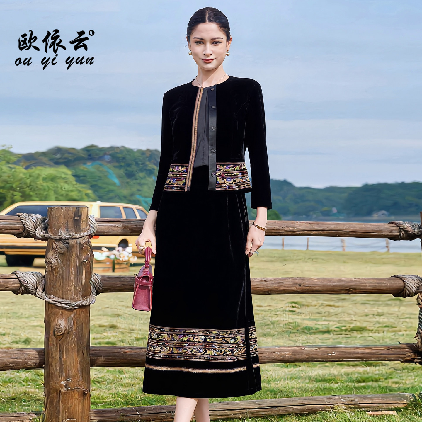 高级感气质套装女洋气妈妈两件套图片