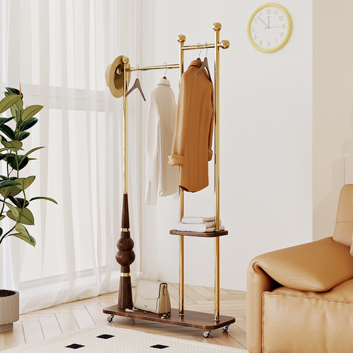 新中式实木落地衣帽架挂衣架