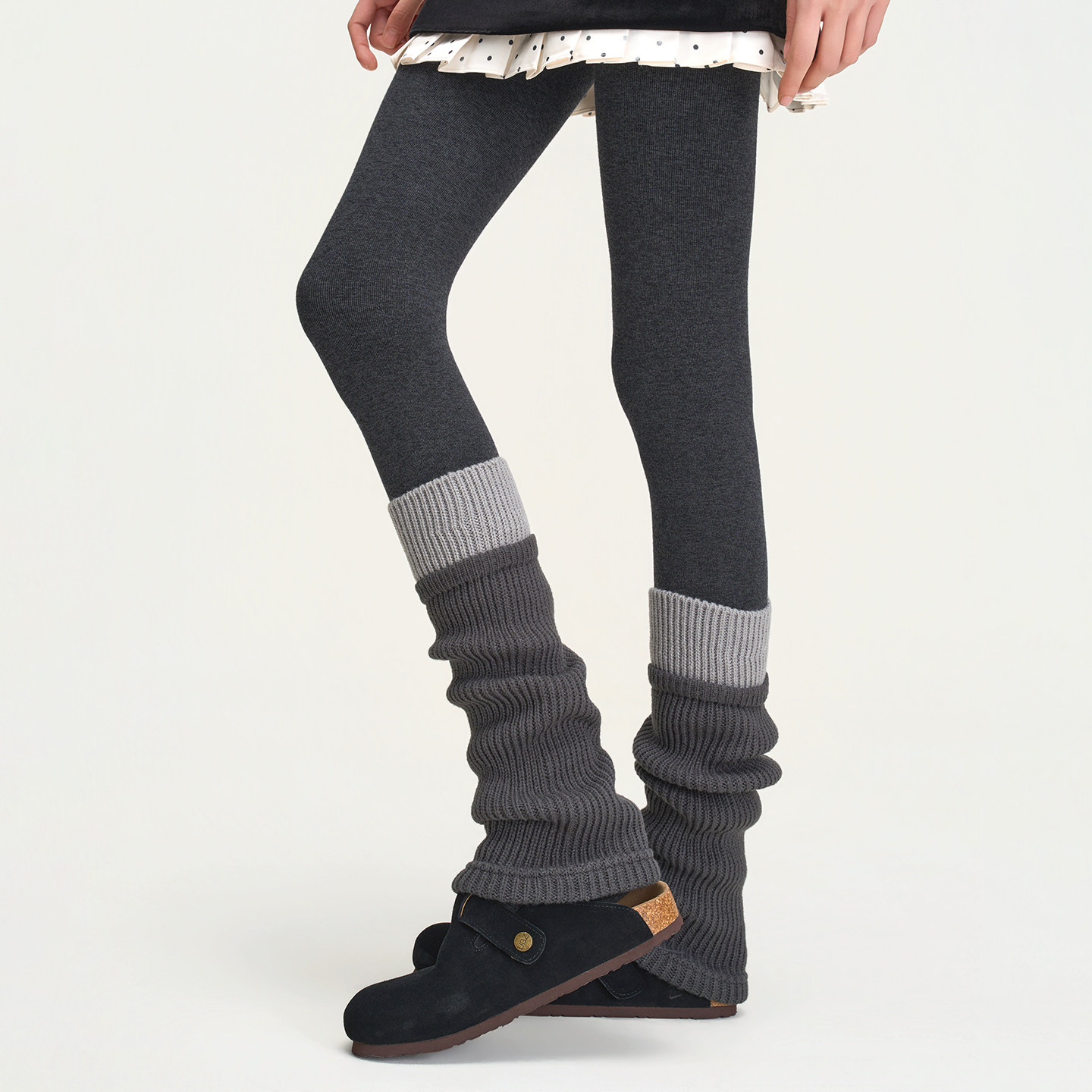 灰色拼接针织堆堆袜套女秋冬保暖配雪地靴长筒腿套y2k辣妹小腿袜,女士内衣/男士内衣/家居服,长筒袜,淘宝优惠券,粉丝福利购,淘宝优惠卷