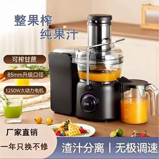 商用渣汁分离全自动大口径免切榨汁机鲜榨果汁家用炸生姜芹菜水果