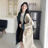 现货ZB296-Y1105撞色英伦学院风风衣外套P160K238，女装风衣，浙宝296