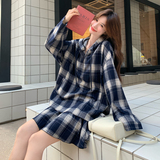 2026秋装新款Y1175防风连帽大格纹套头衫+短裙套装P160K238，女装套装/套裙，浙宝296