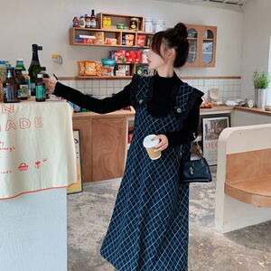 2023春季战袍现货L86可以穿3个季节的毛呢背心连衣裙P140-K218