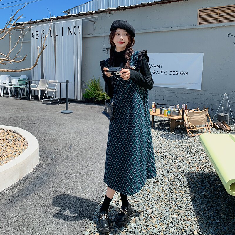 2023春季战袍现货L86可以穿3个季节的毛呢背心连衣裙P140-K218,女装连衣裙,浙宝296