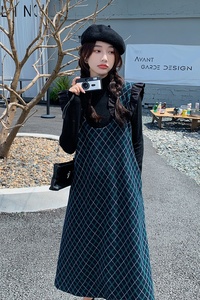 2023春季战袍 现货 L86可以穿3个季节的毛呢背心连衣裙 P140-K218图片