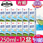 光明盒装 纯牛奶250ml常温牛奶全脂奶学生早餐奶饮品清仓团购批发