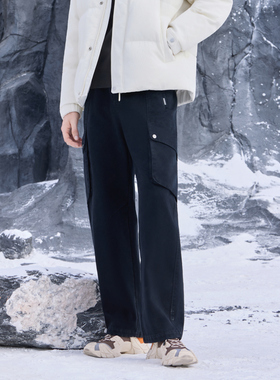 半身缘男裤 冬季舒适时尚多口袋抽绳脚口休闲裤254101P10330107