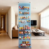 顶天立地亚克力洞洞板铝型材玄关隔断置物架免打孔多功能陈列架