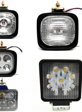 LED12V24V合力叉车射灯杭叉前大灯台励福方灯龙工射灯照叉车大灯