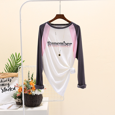 长袖通勤薄款印花女士