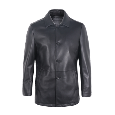 OUGLYO/奥古利奥冬季新款男士中青年皮羽绒夹克可拆卸内胆