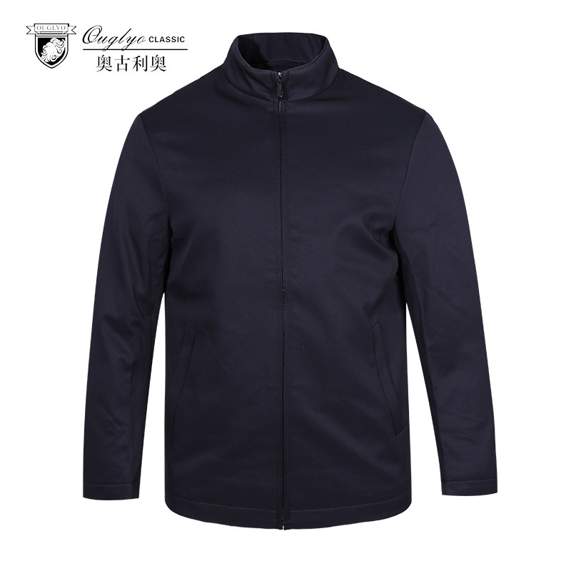 白鹅绒立领羽绒服男士夹克冬季商务休闲中老年外套上衣商场同款