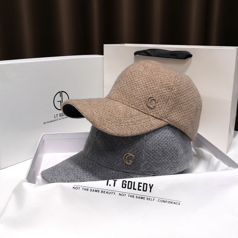 潮显脸秋冬ins硬顶棒球帽鸭舌帽