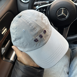 蓝色鸭舌帽女款春夏季新款薄款美式韩国帽子男款运动软顶棒球帽