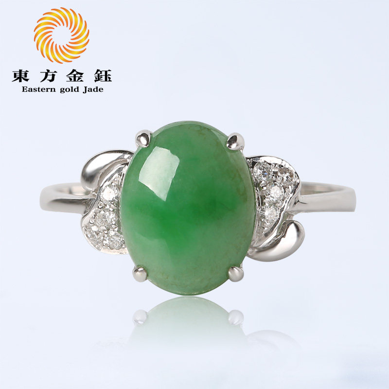 Oriental jade natural Myanmar Full Green Emerald Ring Female models 18k Gold inlaid colour Gorgeous purein the Jewelry/Diamond/Jade/Gold , Jade (New) , Other  category - from Buy2taobao.com to provide professional Taobao agent buy service