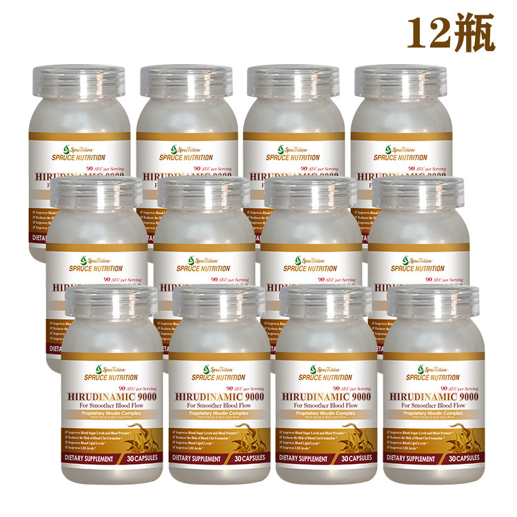 美国进口spruce新一代铂金水蛭素9000 30粒*12瓶 电视