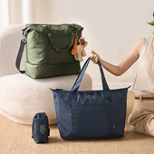 BOTTA DESIGN斜挎旅行包扩容登机包可套拉杆箱行李袋耐磨牛津布包